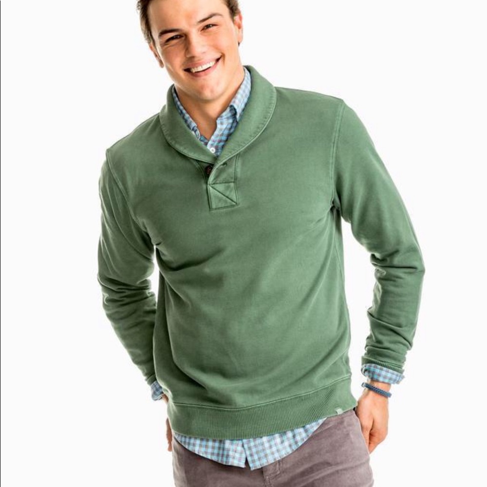 Southern Tide Buchthorn Shawl Collar Pullover Med.